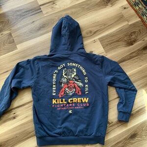 Kill Crew Men's Navy Hoodie with Graphic Print